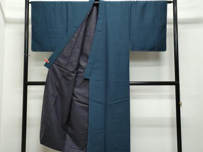 平和屋着物●男性 紬 アンサンブル 褐返色 正絹 逸品 未使用 CAAR8229vf