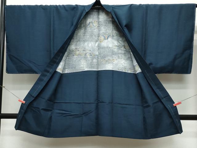 平和屋着物●男性 紬 アンサンブル 褐返色 正絹 逸品 未使用 CAAR8229vf