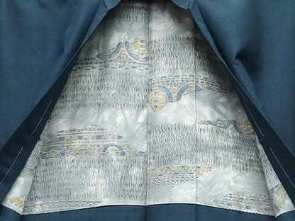 平和屋着物●男性 紬 アンサンブル 褐返色 正絹 逸品 未使用 CAAR8229vf