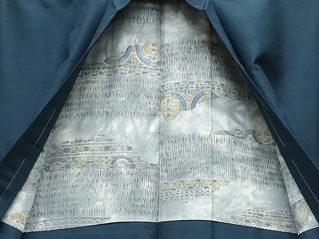 平和屋着物●男性 紬 アンサンブル 褐返色 正絹 逸品 未使用 CAAR8229vf