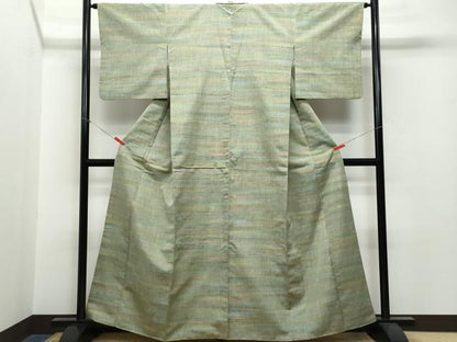 平和屋着物●上質な紬　霞文　正絹　逸品　CAAR8244vf