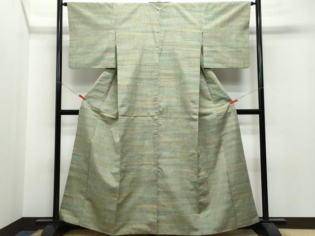 平和屋着物●上質な紬　霞文　正絹　逸品　CAAR8244vf