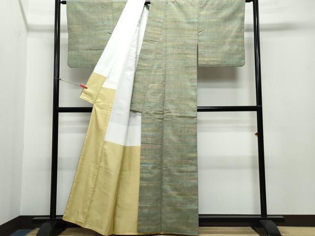 平和屋着物●上質な紬　霞文　正絹　逸品　CAAR8244vf