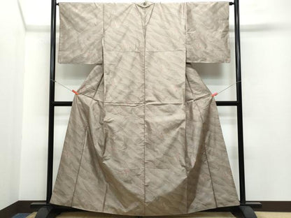 平和屋着物●本場大島紬 草花文 正絹 逸品 CAAR8245vf