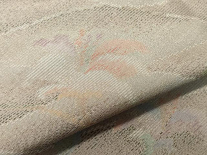 平和屋着物●本場大島紬 草花文 正絹 逸品 CAAR8245vf