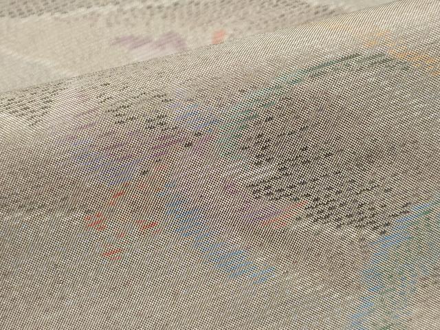 平和屋着物●本場大島紬 草花文 正絹 逸品 CAAR8245vf