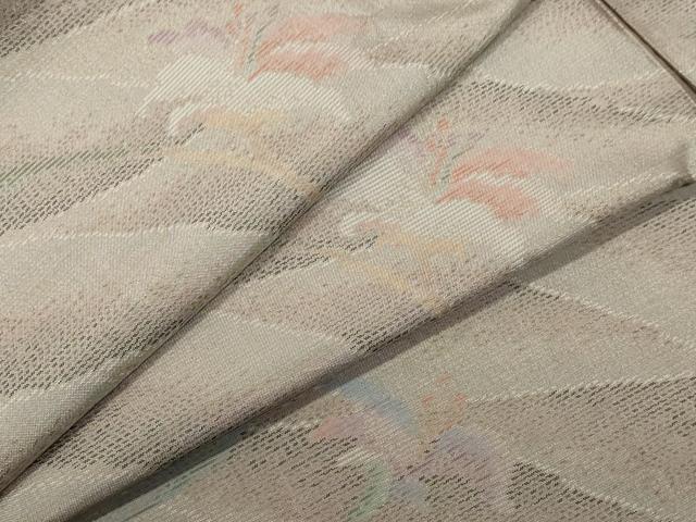 平和屋着物●本場大島紬 草花文 正絹 逸品 CAAR8245vf