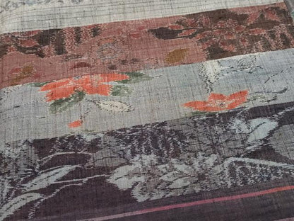 平和屋着物●訪問着　小千谷紬　百柄　正絹　逸品　CAAR8275vf