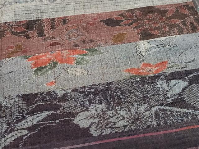平和屋着物●訪問着　小千谷紬　百柄　正絹　逸品　CAAR8275vf