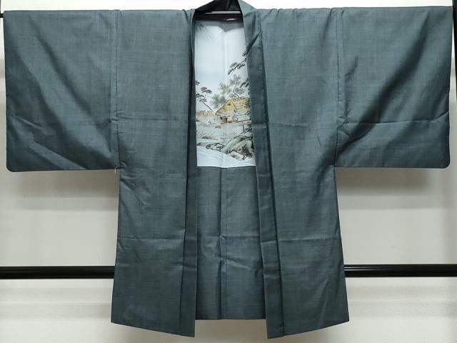 平和屋着物●男性　本場大島紬　アンサンブル　100亀甲　総詰め　証紙付き　正絹　逸品　CAAR8290vf