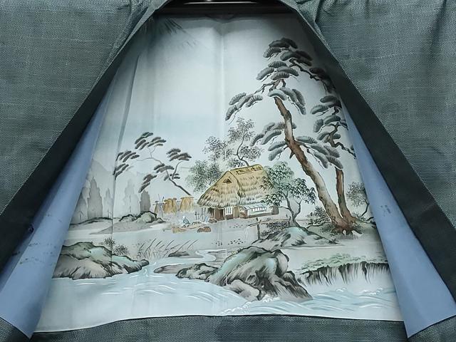 平和屋着物●男性　本場大島紬　アンサンブル　100亀甲　総詰め　証紙付き　正絹　逸品　CAAR8290vf