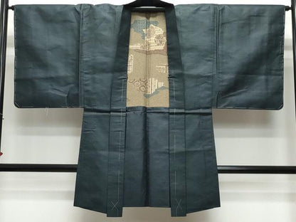 平和屋着物●男性 紬 アンサンブル 亀甲柄 正絹 逸品 CAAR8295vf