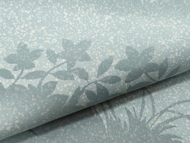 平和屋着物●訪問着 本場染大島紬 草花シルエット 正絹 逸品 CAAR8310vf