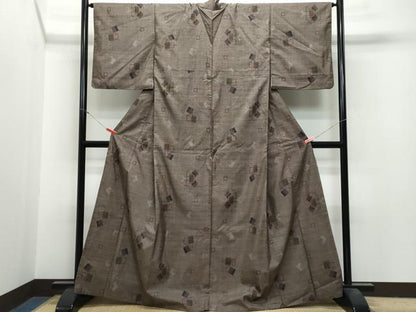平和屋着物●本場大島紬 7マルキ 泥染め 吉祥文 正絹 逸品 CAAR8336vf