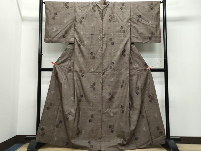平和屋着物●本場大島紬 7マルキ 泥染め 吉祥文 正絹 逸品 CAAR8336vf