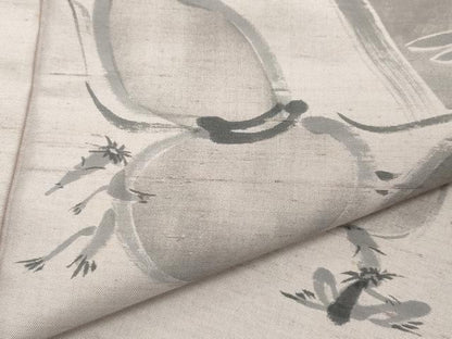 平和屋着物●訪問着　作家物　紬地　瓢箪　河童　正絹　逸品　CAAR8350vf