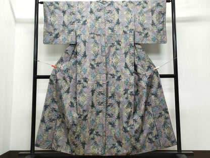 平和屋着物●本場大島紬　7マルキ　総絣　草花文　正絹　逸品　CAAR8353vf