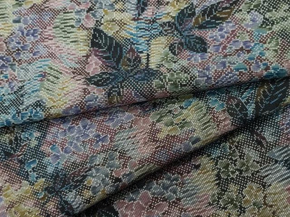 平和屋着物●本場大島紬　7マルキ　総絣　草花文　正絹　逸品　CAAR8353vf