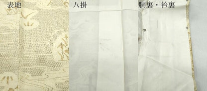 平和屋着物●本場結城紬 重要無形文化財 100亀甲 籬屏風草花文 正絹 逸品 CAAR8354vf