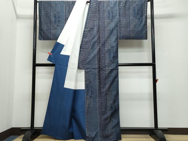 平和屋着物●本場大島紬 9マルキ 風景文 正絹 逸品 未使用 CAAR8369vf
