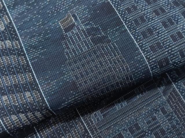 平和屋着物●本場大島紬 9マルキ 風景文 正絹 逸品 未使用 CAAR8369vf