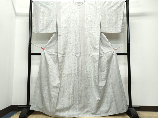 平和屋着物●上質な紬　100亀甲　杢目文様　正絹　逸品　CAAR8371vf