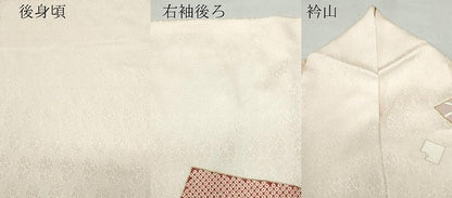 平和屋着物●訪問着 佐賀錦 刺繍 色紙松花文 銀彩 正絹 逸品 CAAR8382vf