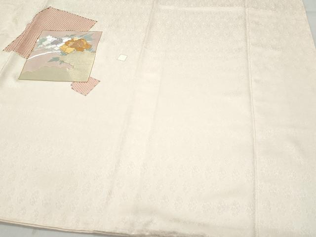 平和屋着物●訪問着 佐賀錦 刺繍 色紙松花文 銀彩 正絹 逸品 CAAR8382vf