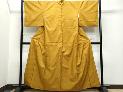 平和屋着物●上質な紬 縞 正絹 逸品 CAAR8385vf