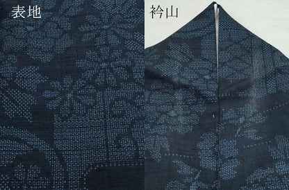 平和屋着物●結城紬　100亀甲　吉祥花文　正絹　逸品　CAAR8393vf