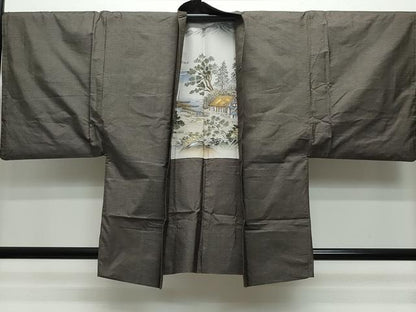 平和屋着物●男性 本場大島紬 アンサンブル 100亀甲 総詰め 正絹 逸品 CAAR8398vf