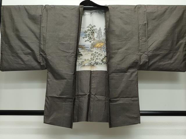 平和屋着物●男性 本場大島紬 アンサンブル 100亀甲 総詰め 正絹 逸品 CAAR8398vf