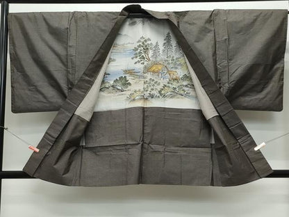 平和屋着物●男性 本場大島紬 アンサンブル 100亀甲 総詰め 正絹 逸品 CAAR8398vf