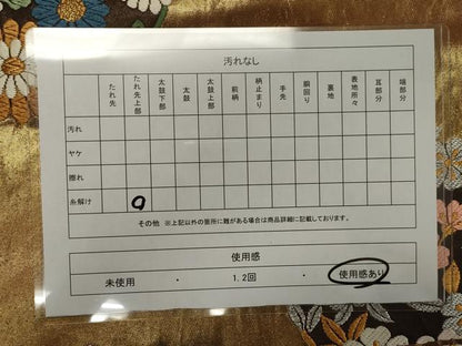平和屋着物◎六通柄袋帯 唐織 草花丸文 金銀糸 正絹 逸品 CAAR9003id