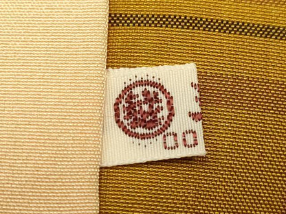 平和屋着物＃本場黄八丈 道行コート 格子柄 三越扱い ロング丈 正絹 逸品 CAAR9146id