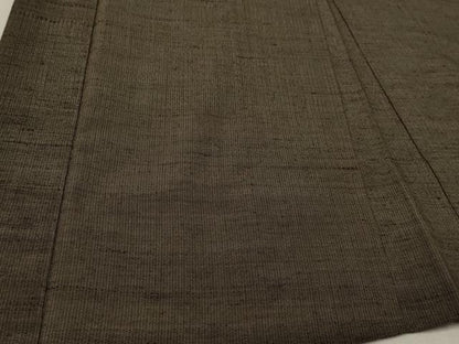 平和屋着物▽男性　羽織　単衣　紬地　樺茶色　正絹　逸品　CAAR9147id