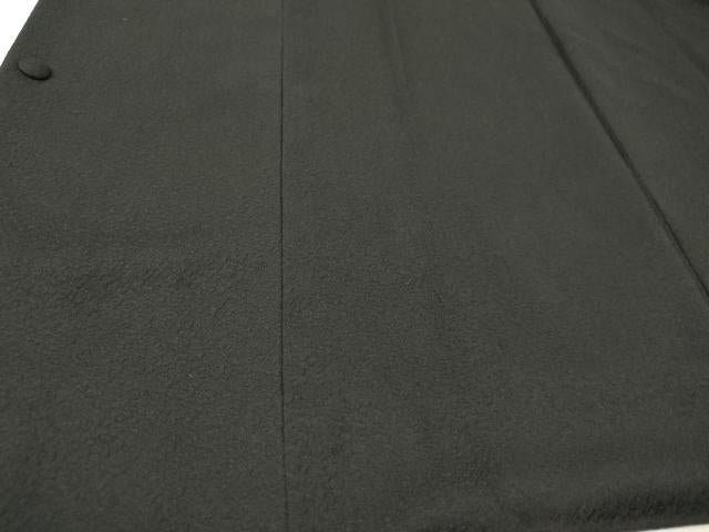 平和屋着物＃道行コート リバーシブル 霞文 暈し染め 黒地 正絹 逸品 CAAR9166id
