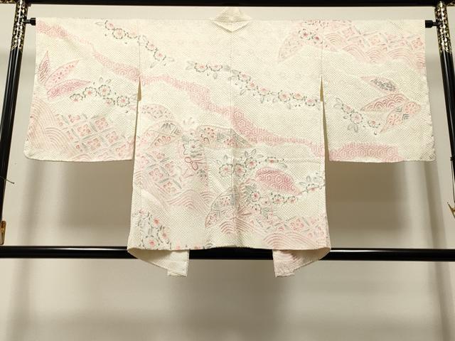 平和屋着物＃羽織　総絞り　辻が花　暈し染め　正絹　逸品　CAAR9170id