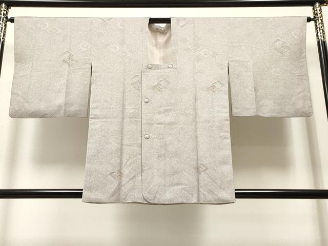 平和屋着物＃道行コート　破れ色紙花地紋　正絹　逸品　CAAR9171id