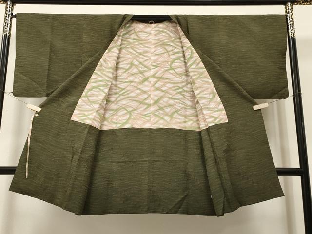 平和屋着物∞道行コート 霞文 ロング丈 正絹 逸品 CAAR9182id