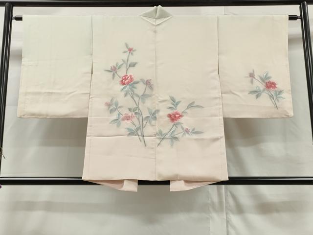 平和屋着物∞羽織 総刺繍 枝花文 暈し染め 銀糸 正絹 逸品 CAAR9188id