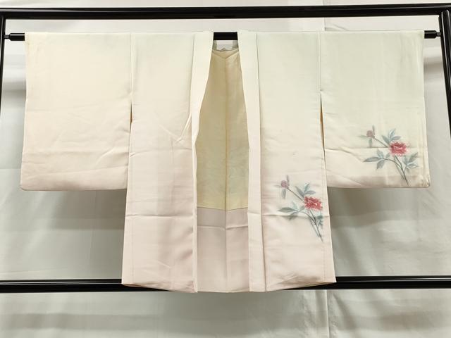 平和屋着物∞羽織 総刺繍 枝花文 暈し染め 銀糸 正絹 逸品 CAAR9188id