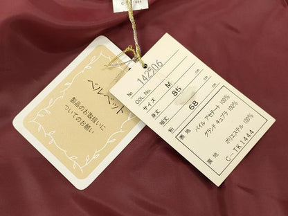 平和屋着物＃和装コート　ベロア　葡萄色　逸品　未使用　CAAR9190id