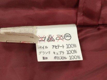 平和屋着物＃和装コート　ベロア　葡萄色　逸品　未使用　CAAR9190id