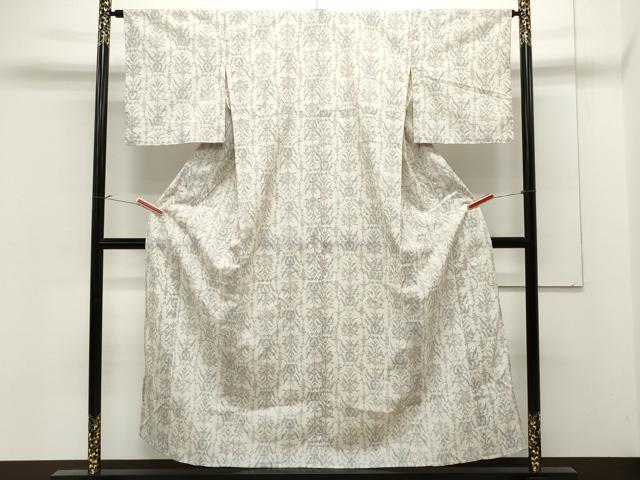 平和屋着物▽小紋 単衣 吉祥花文 洗える着物 CAAR9676ev