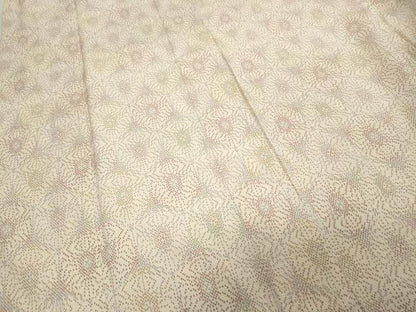 平和屋着物▽本塩沢 単衣 吉祥花文 三越扱い 正絹 逸品 CAAR9815ev