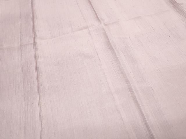 平和屋着物▽上質な紬　単衣　紬　撫子色　正絹　逸品　CAAU0448ev