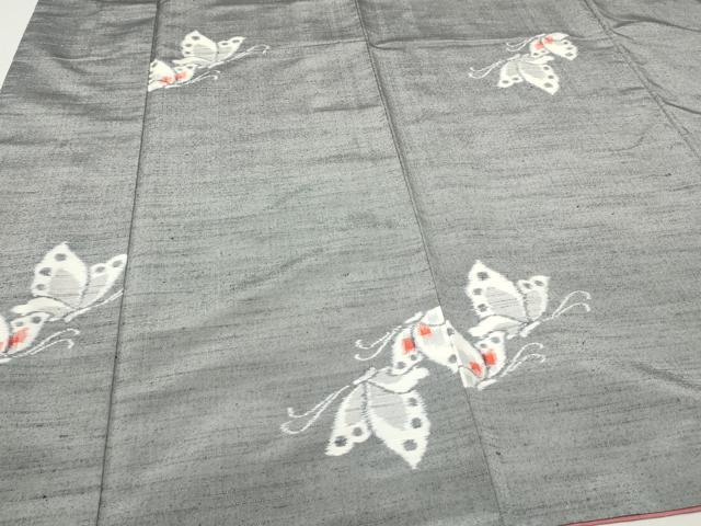 平和屋着物●上質な紬 舞蝶文 正絹 逸品 CAAS0001th