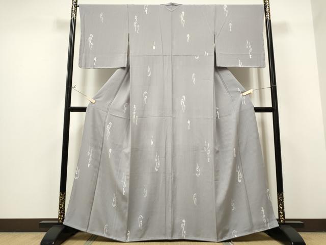 平和屋着物●上質な小紋 ろうけつ染め 吉祥間道 正絹 逸品 未使用 CAAS0007th
