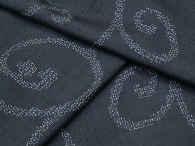 平和屋着物●上質な紬　80亀甲　唐草文　正絹　逸品　CAAS0010th